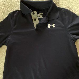 Under Armour boys navy golf shirt Youth Medium